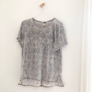 FREE PEOPLE | snakeskin t shirt